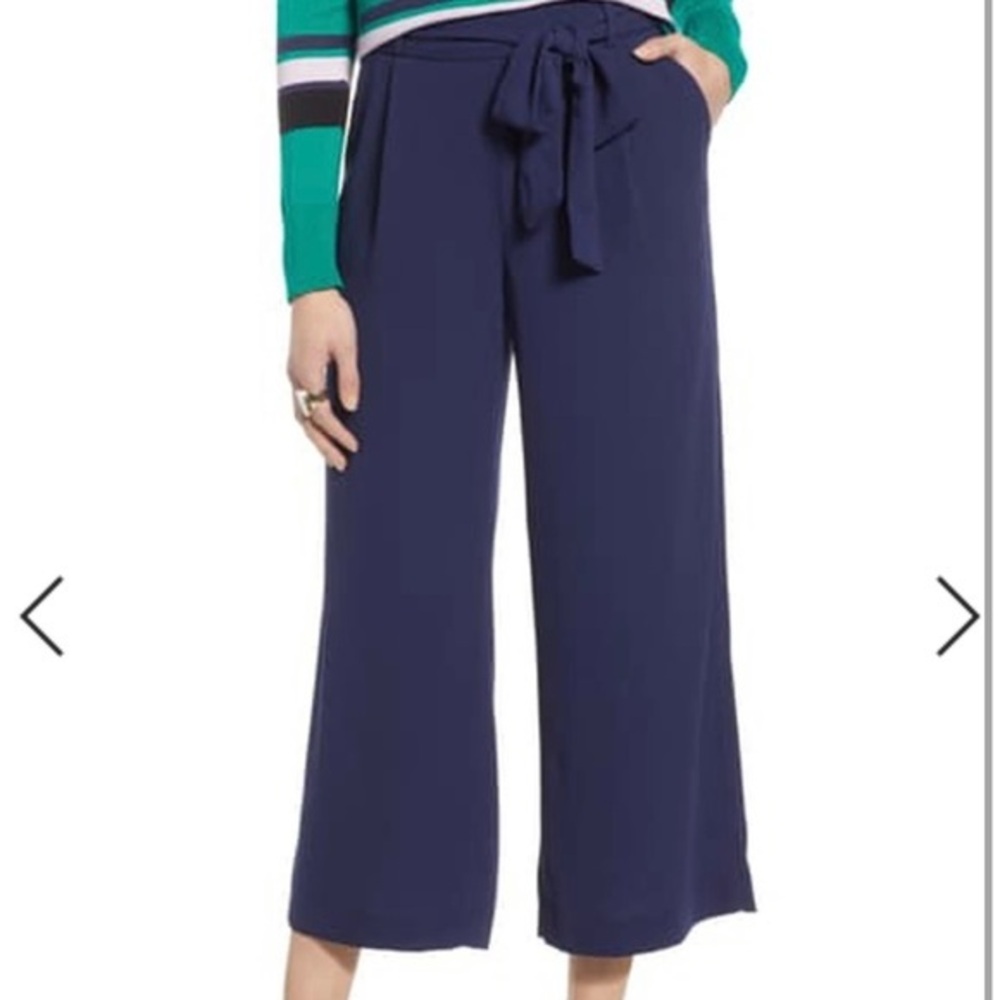 Halogen Women's Wide Leg Blue Crop Pants Size‎ XL NWT